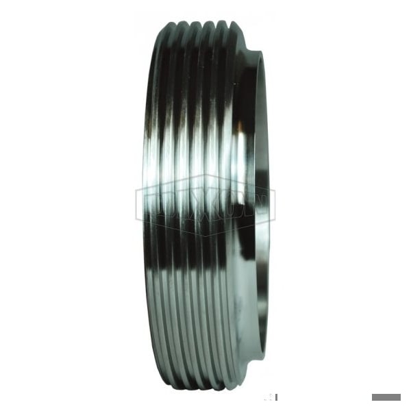 John Perry Short Weld Ferrule, 1-1/2 in Nominal, Thread End Style, 316L SS, Domestic